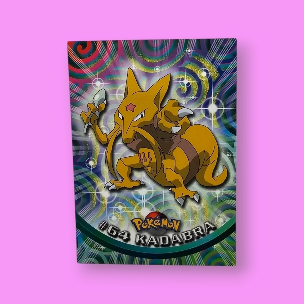 Pokemon 1999 TOPPS Kadabra #64 Blue Logo TV Animation Edition Card